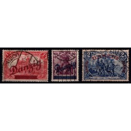 1920 - Danzig - AFA 47-49 - Signeret  Dr. Dub - HØJ VÆRDI - Frimærke - Stemplet.